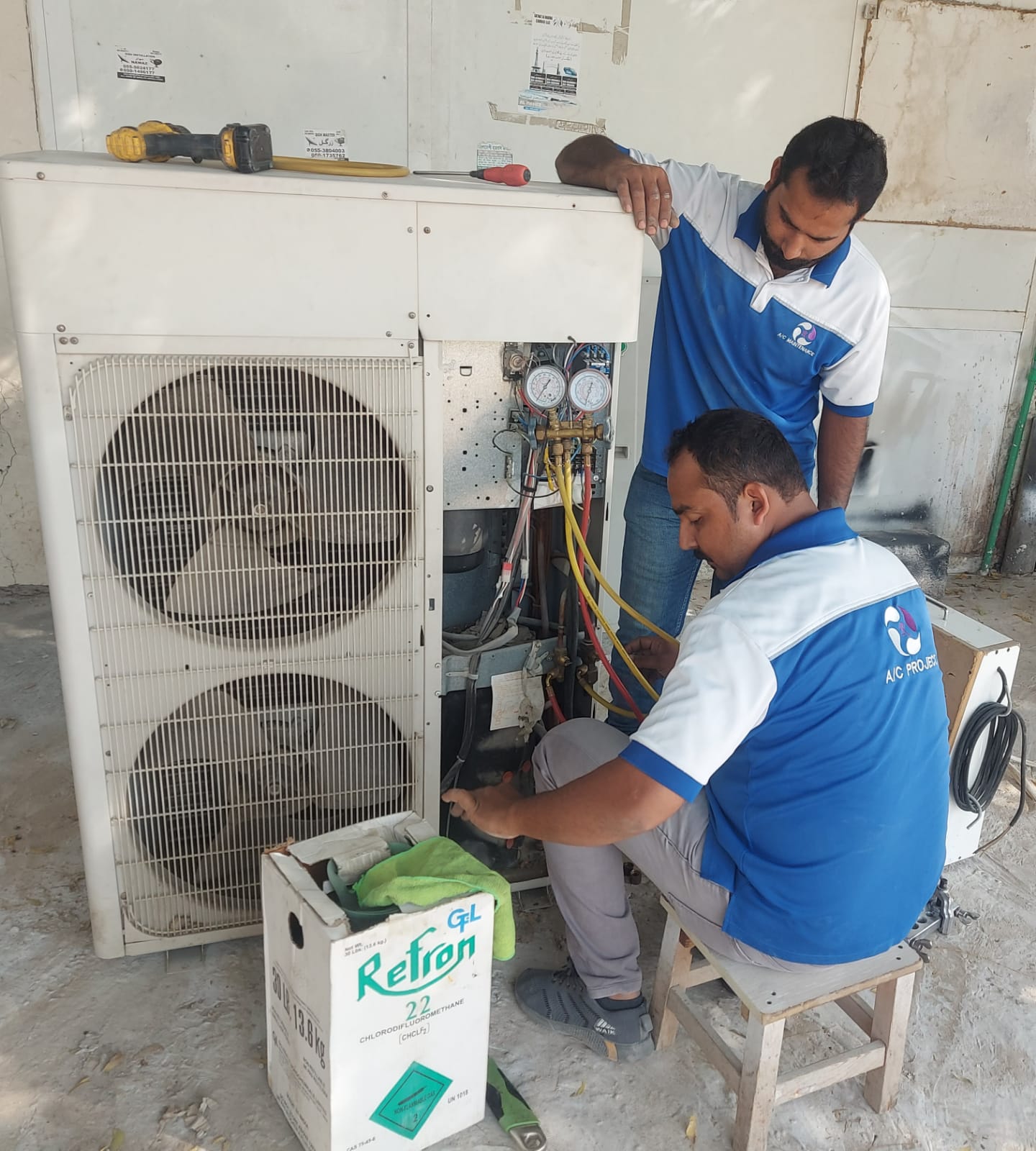 Ramiz Hafeez HVAC team at work